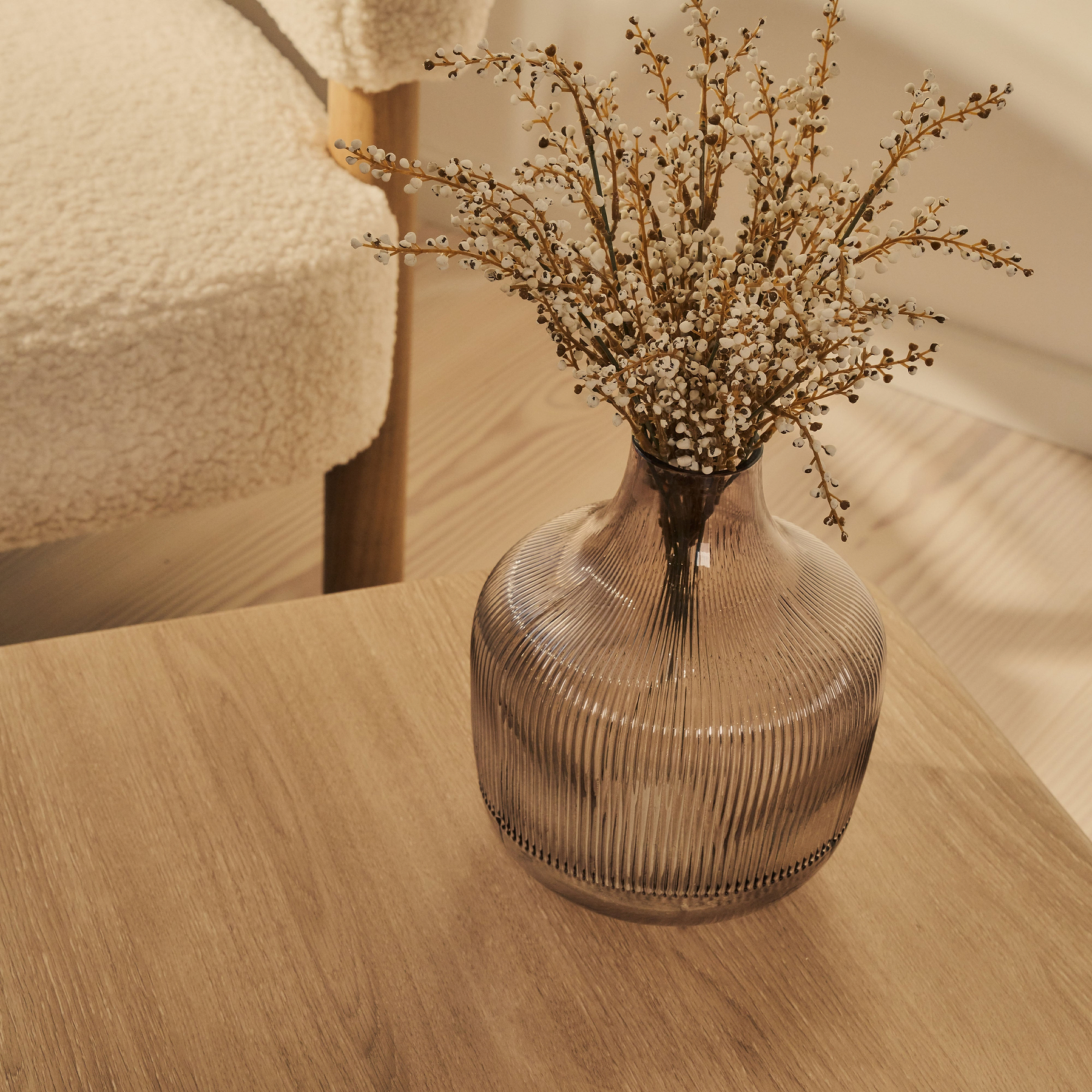 Alina - Washed Wood Square Large Wooden Coffee Table