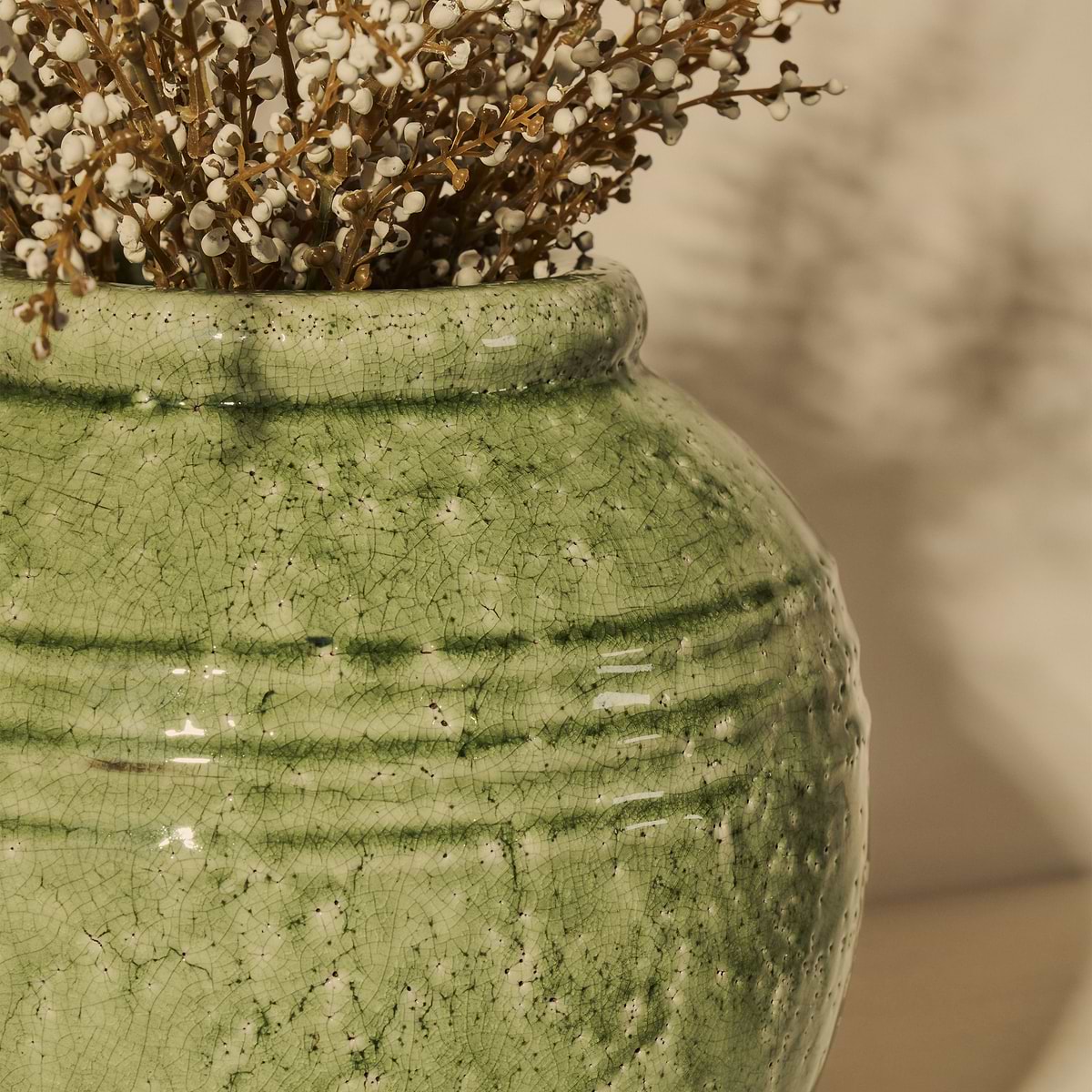 Cyra - Jade Green Gloss Ceramic Vase