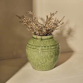 Cyra - Jade Green Gloss Ceramic Vase