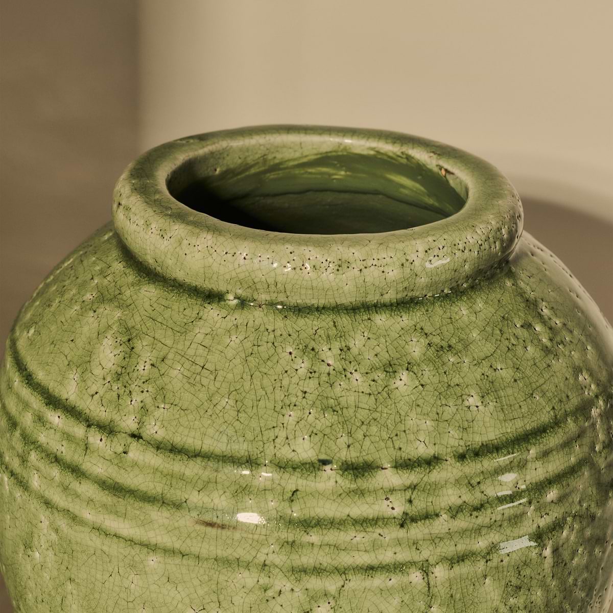 Cyra - Jade Green Gloss Ceramic Vase