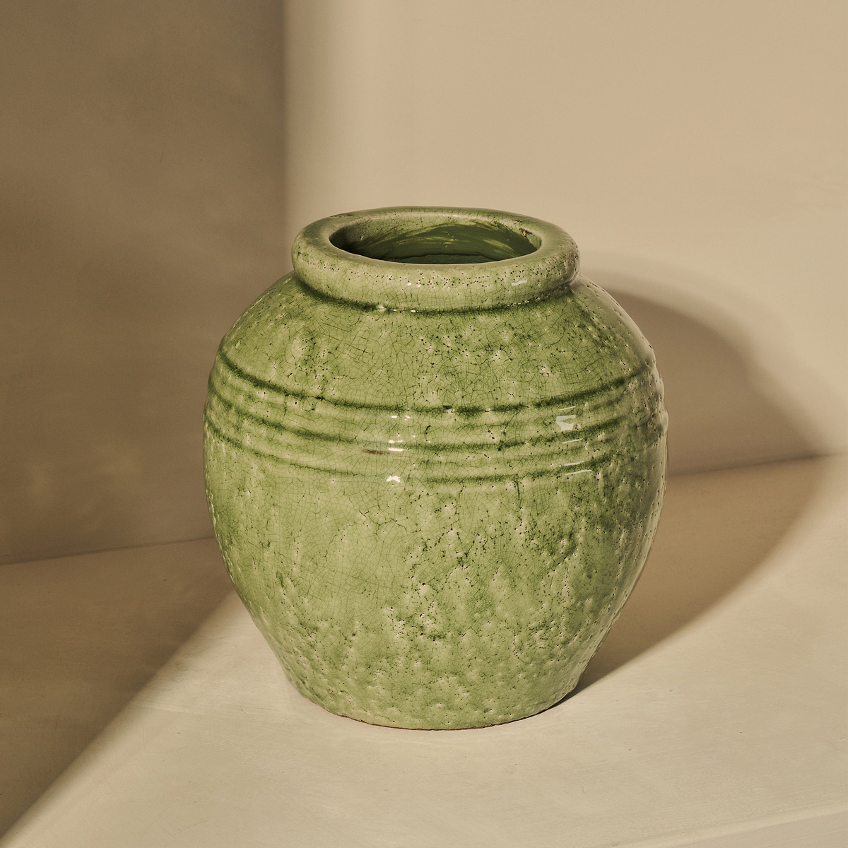 Cyra - Jade Green Gloss Ceramic Vase