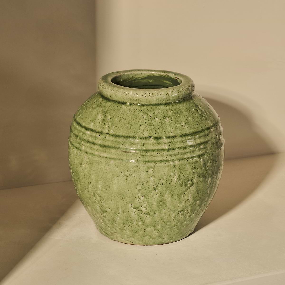 Cyra - Jade Green Gloss Ceramic Vase