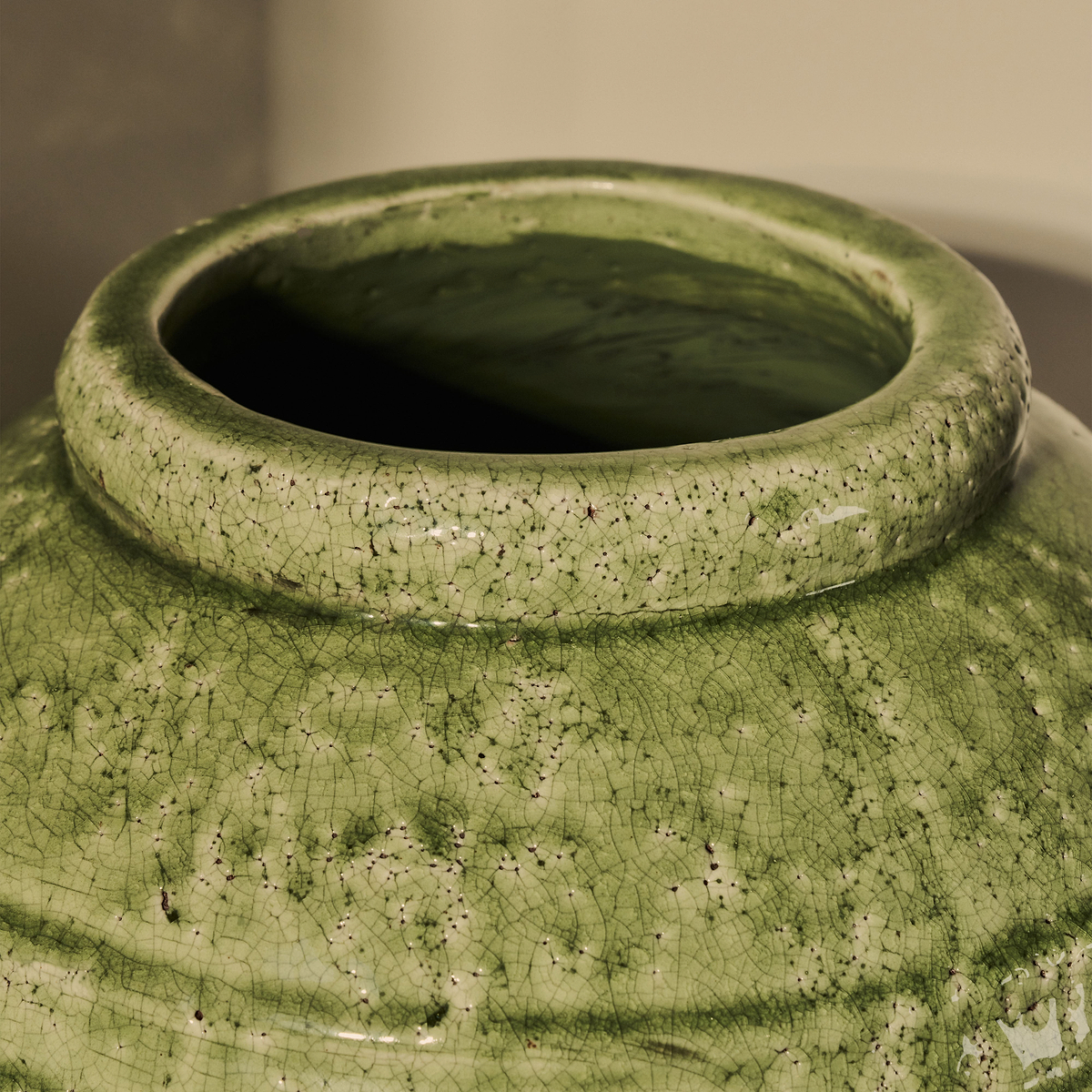 Cyra - Large Jade Green Gloss Ceramic Vase
