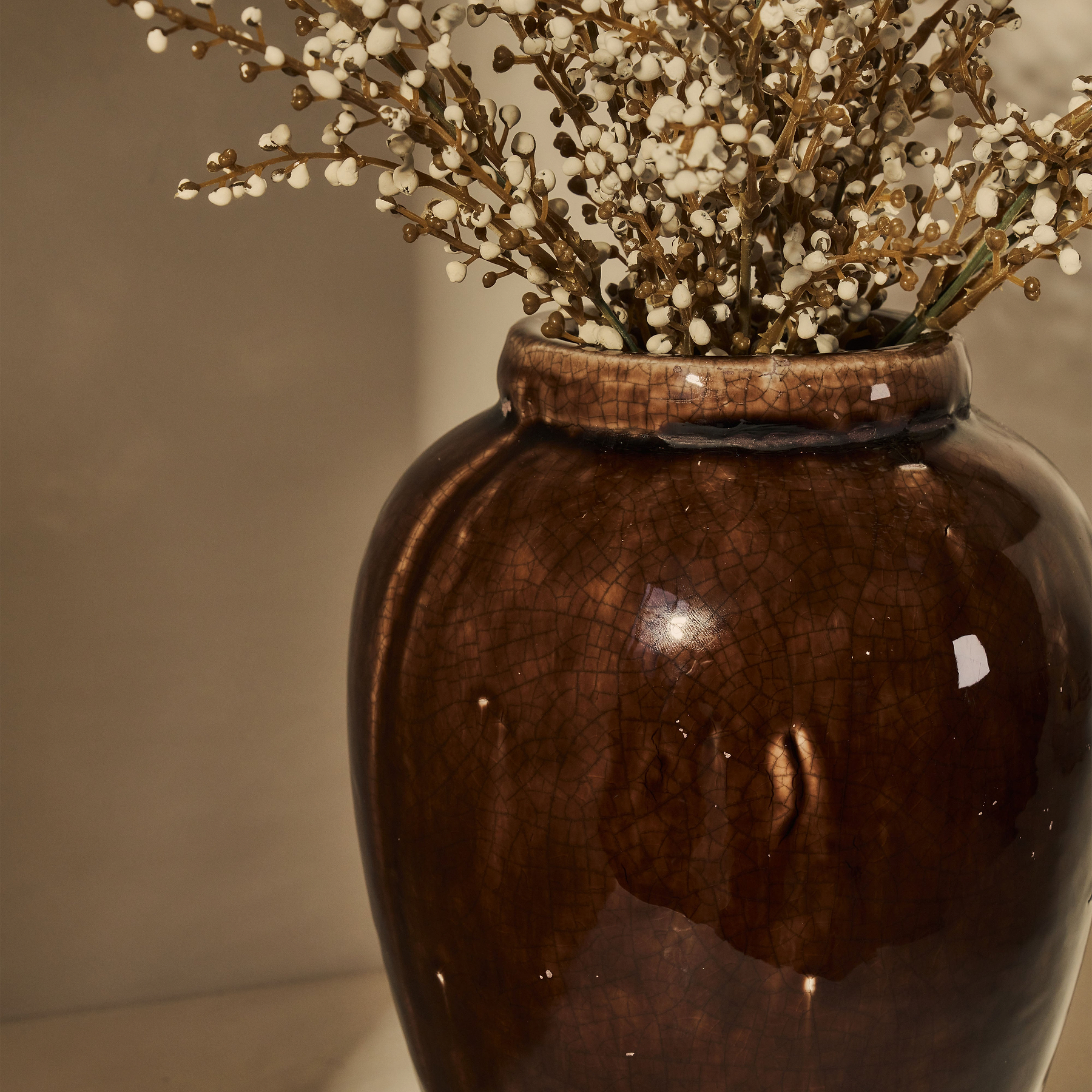 Portera - Chocolate Gloss Ceramic Vase