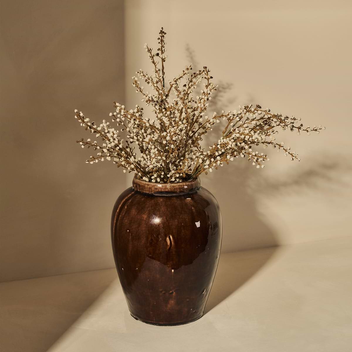 Portera - Chocolate Gloss Ceramic Vase