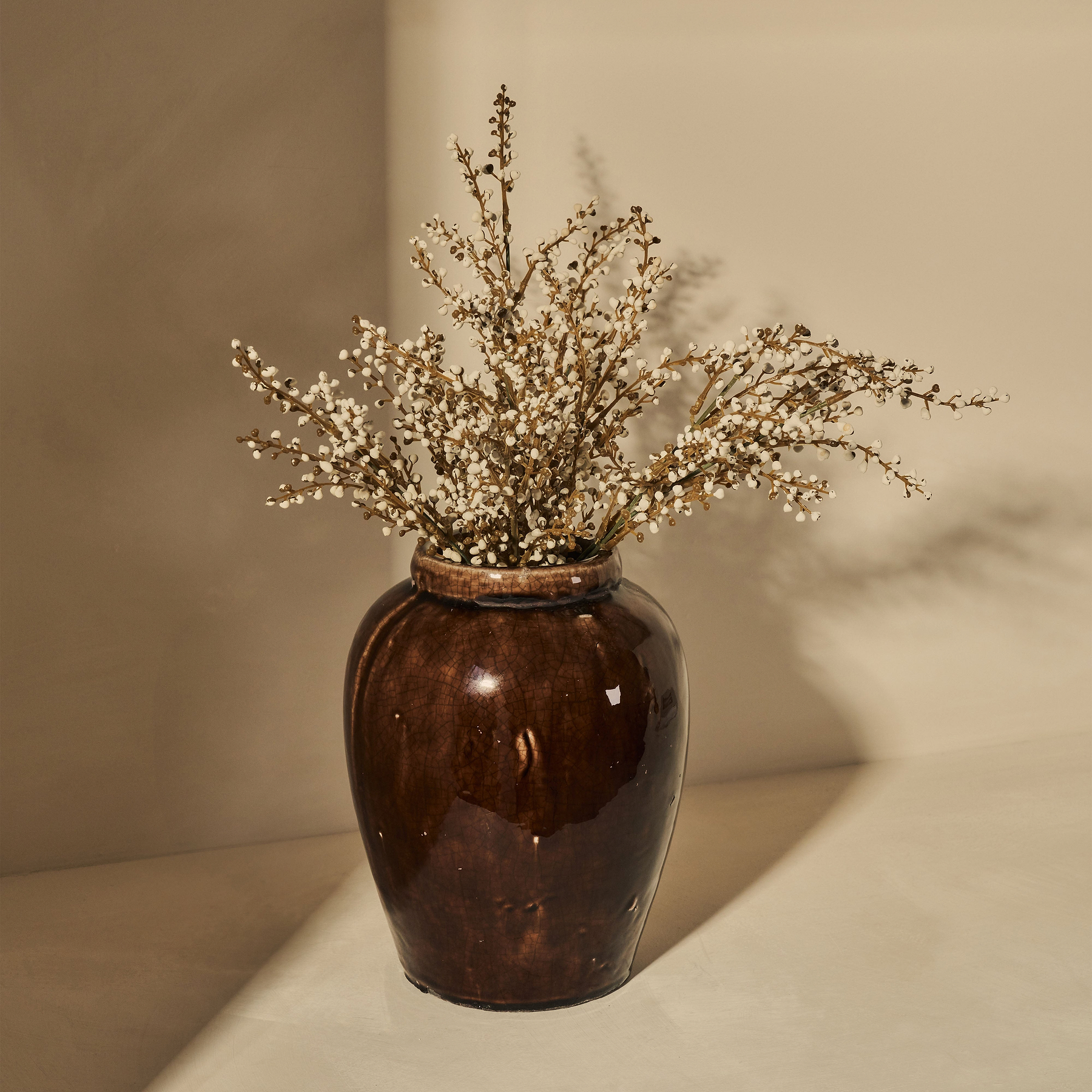 Portera - Chocolate Gloss Ceramic Vase