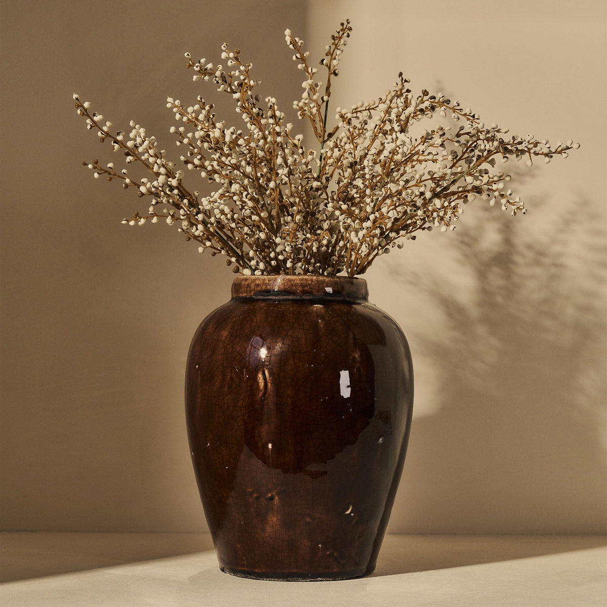 Portera - Chocolate Gloss Ceramic Vase