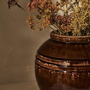 Cyra - Chocolate Gloss Ceramic Vase