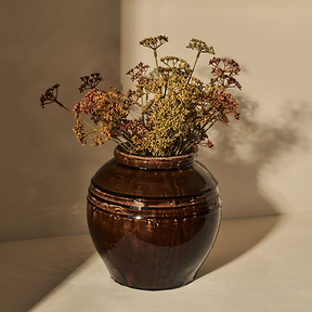 Cyra - Chocolate Gloss Ceramic Vase