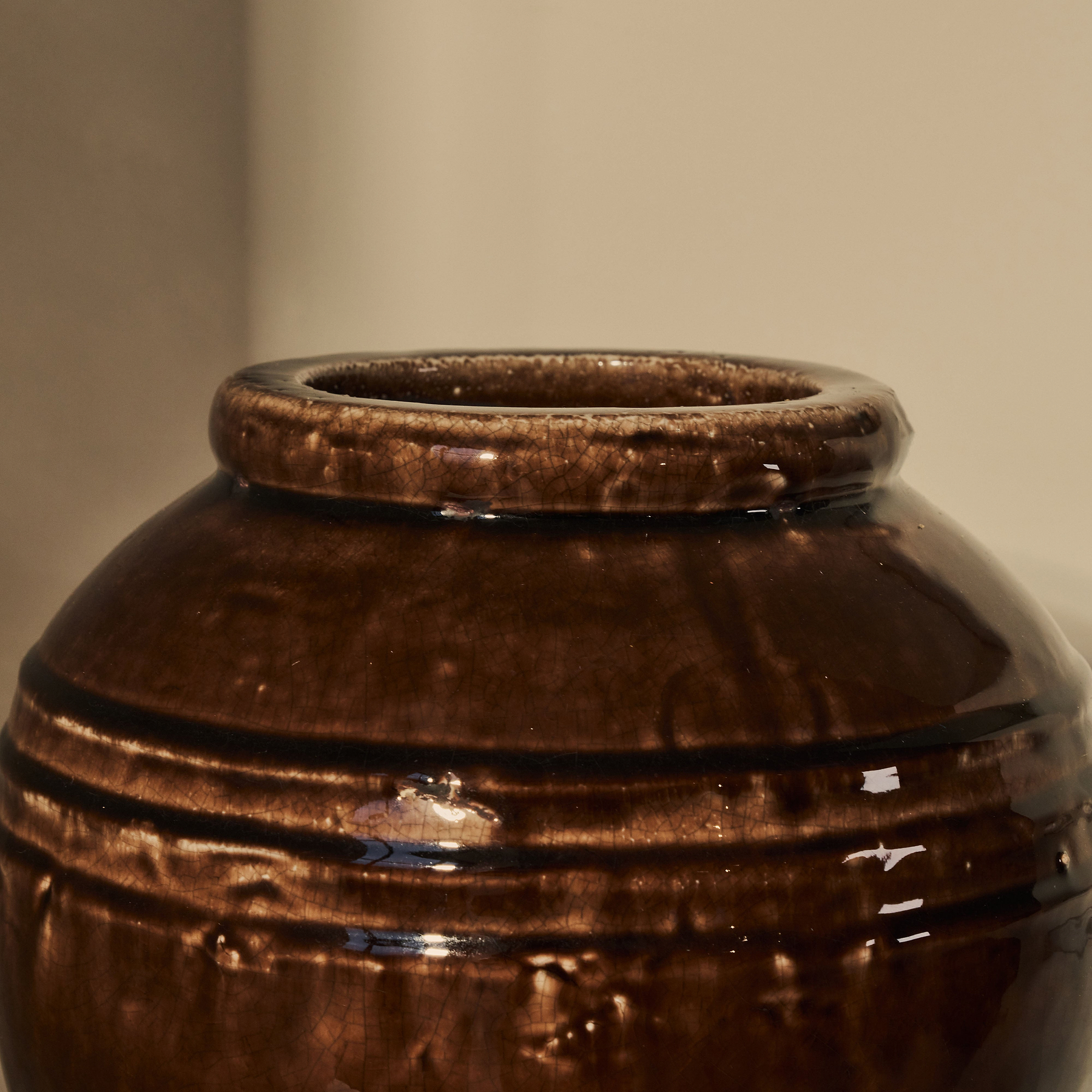 Cyra - Chocolate Gloss Ceramic Vase