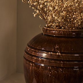 Cyra - Large Chocolate Gloss Ceramic Vase