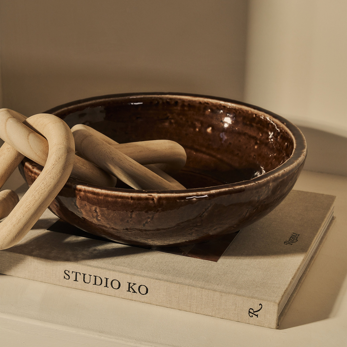 Portera - Chocolate Gloss Ceramic Decorative Bowl