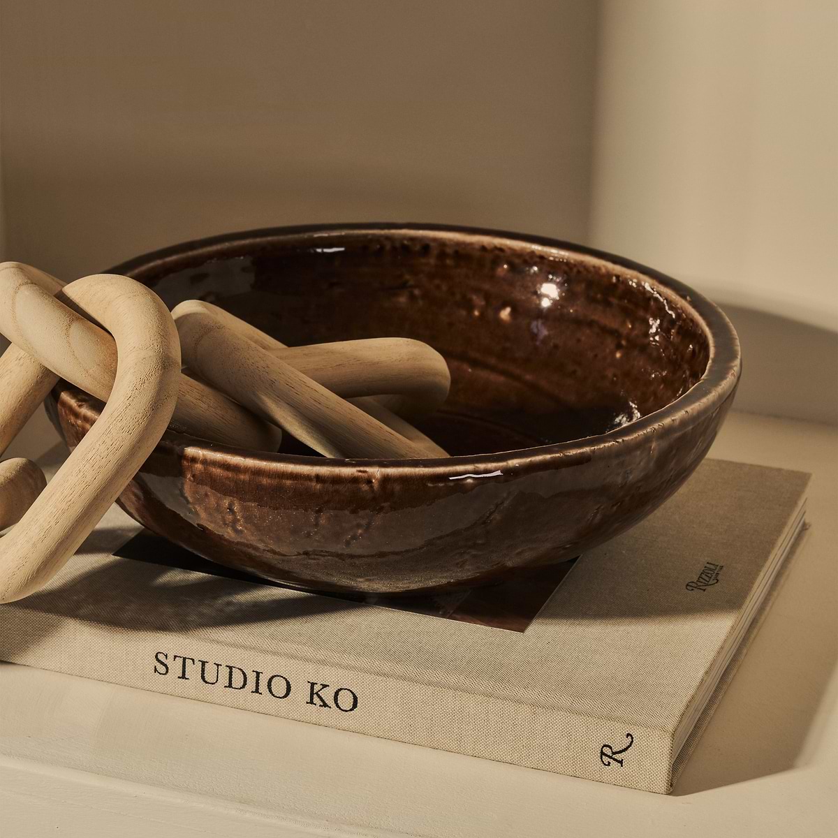 Portera - Chocolate Gloss Ceramic Decorative Bowl