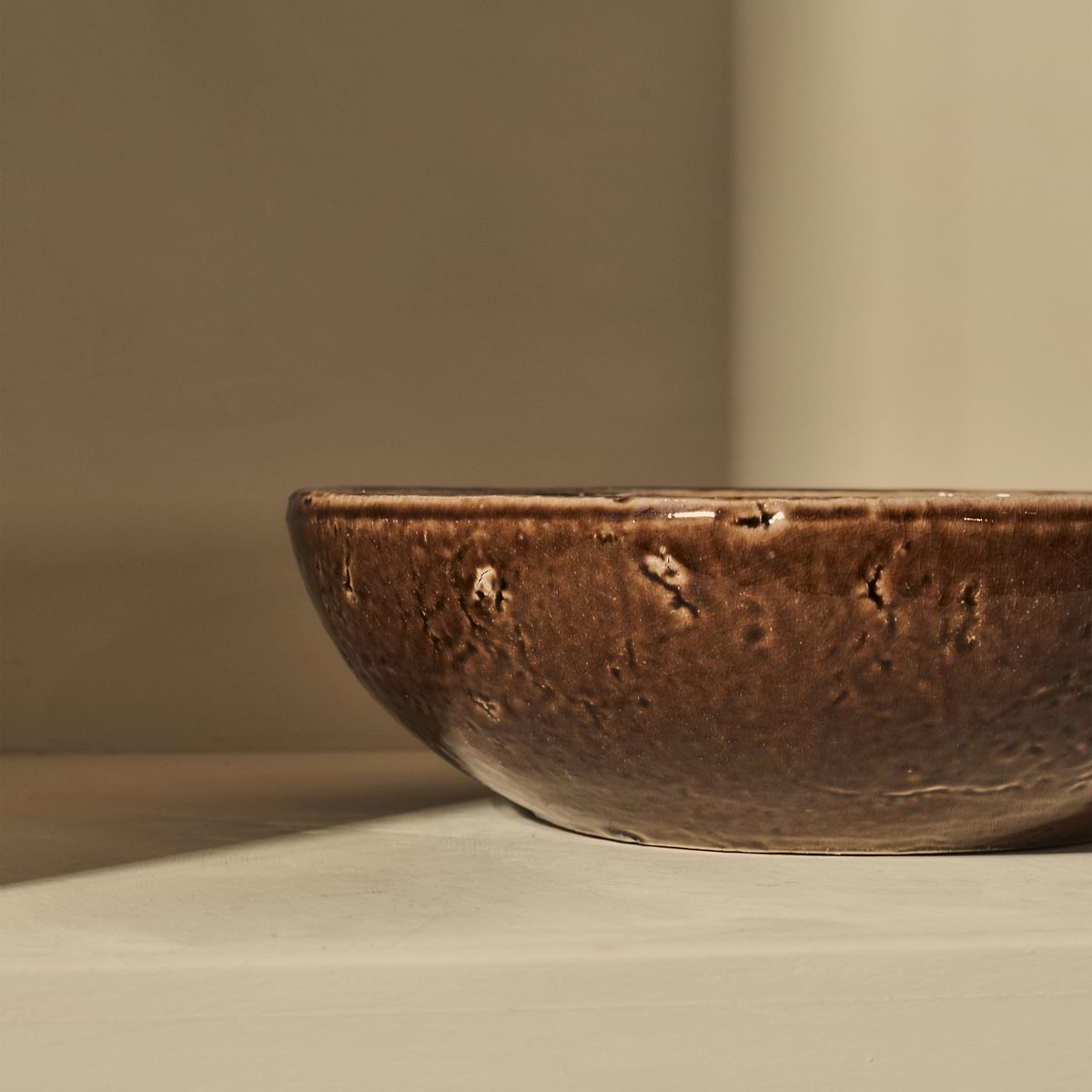 Portera - Chocolate Gloss Ceramic Decorative Bowl