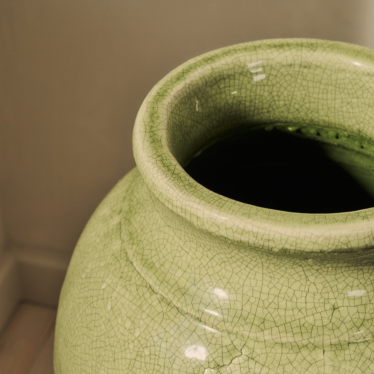 Cadira - Large Jade Green Gloss Ceramic Vase