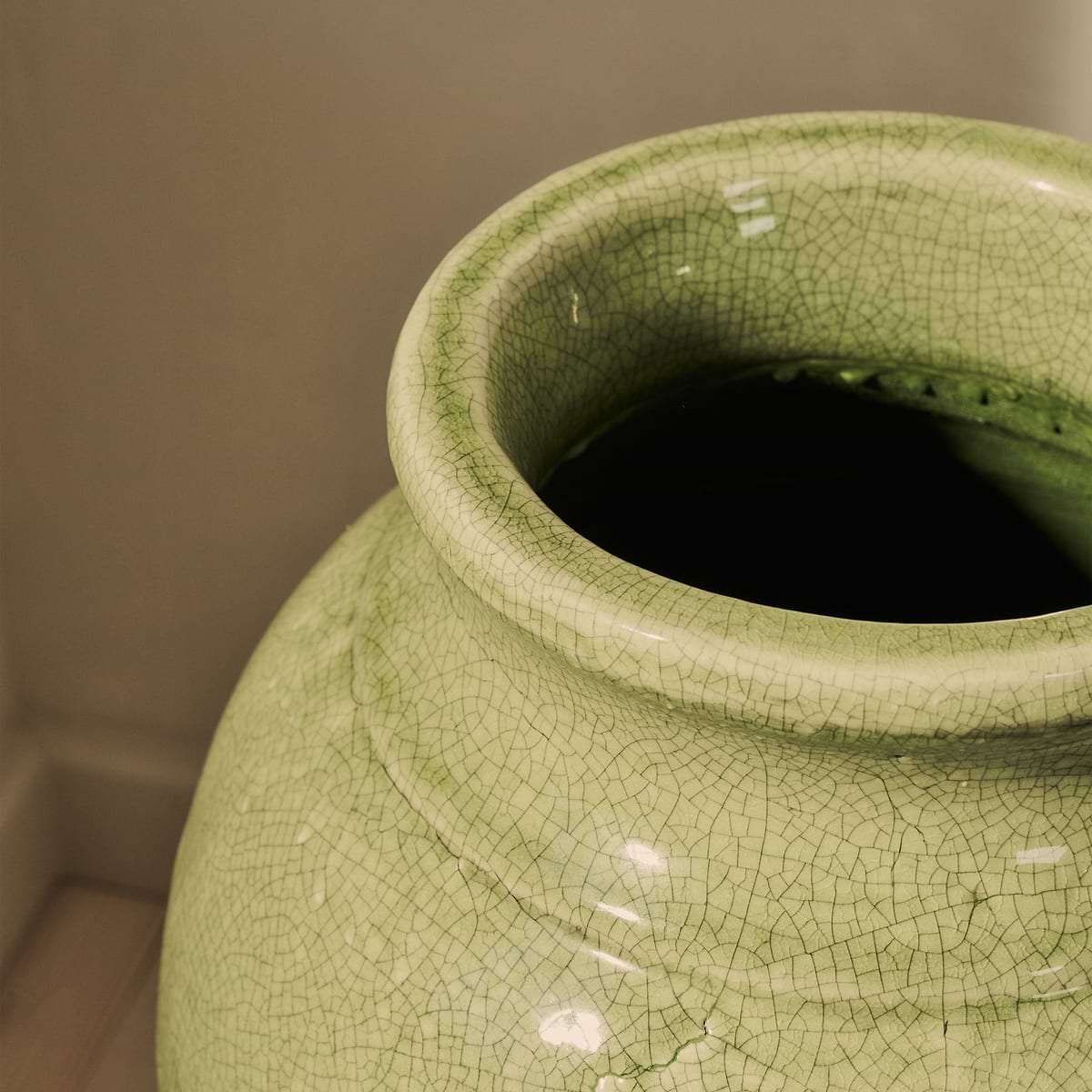 Cadira - Large Jade Green Gloss Ceramic Vase