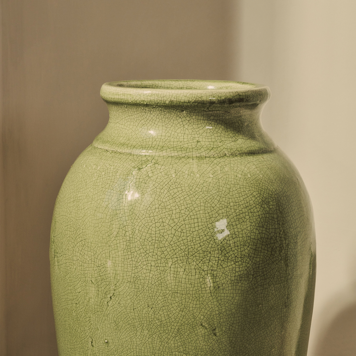 Cadira - Large Jade Green Gloss Ceramic Vase
