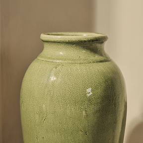 Cadira - Large Jade Green Gloss Ceramic Vase