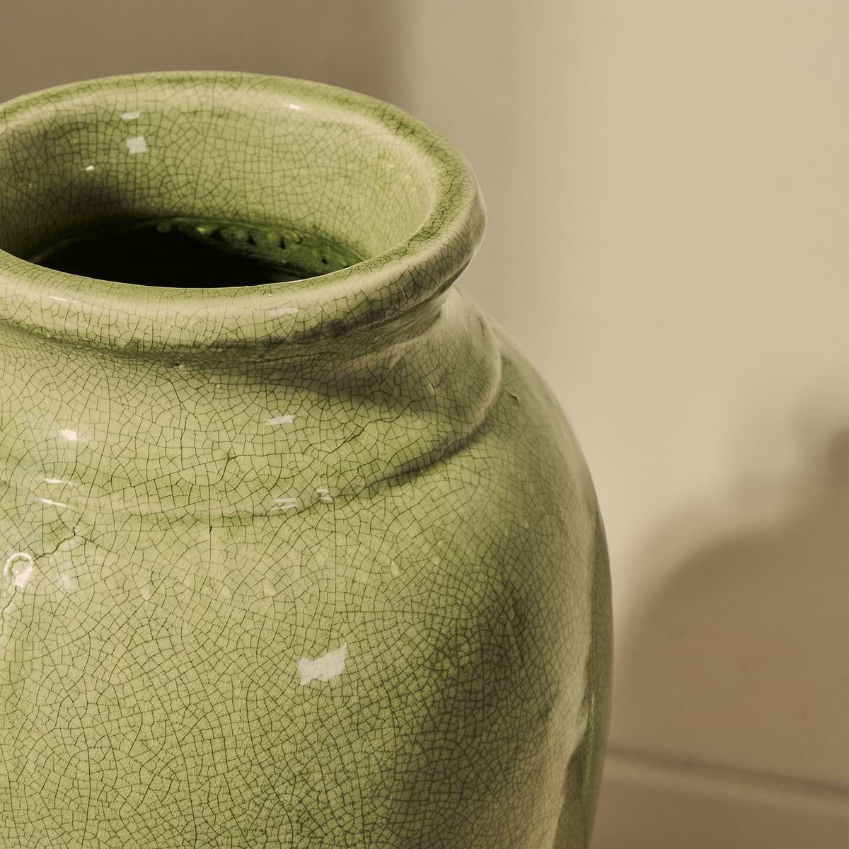 Cadira - Large Jade Green Gloss Ceramic Vase