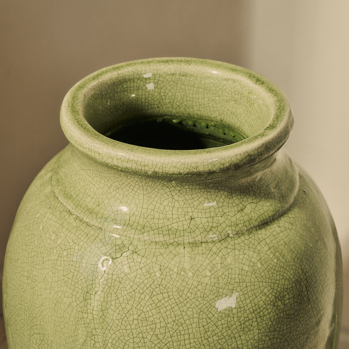 Cadira - Large Jade Green Gloss Ceramic Vase