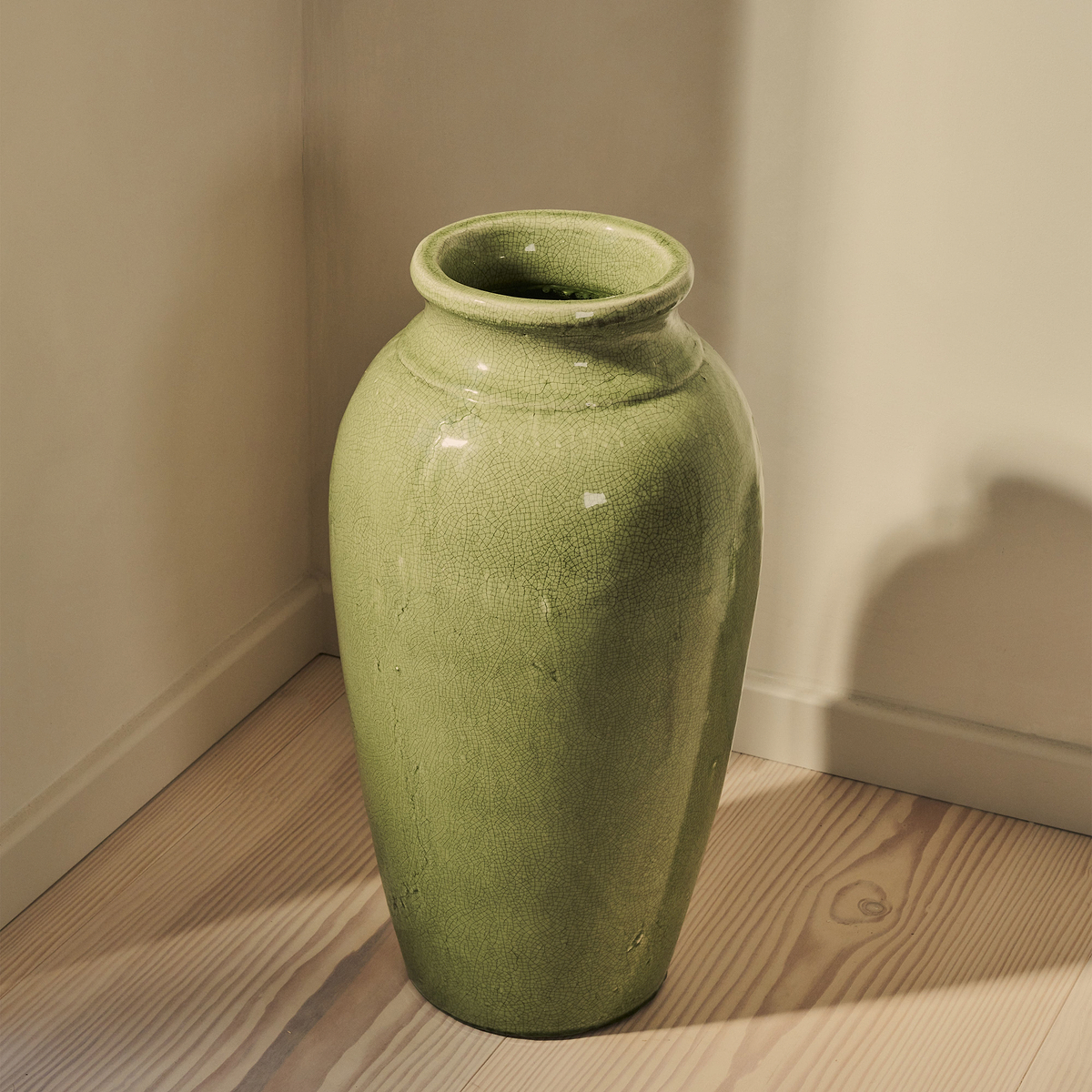 Cadira - Large Jade Green Gloss Ceramic Vase