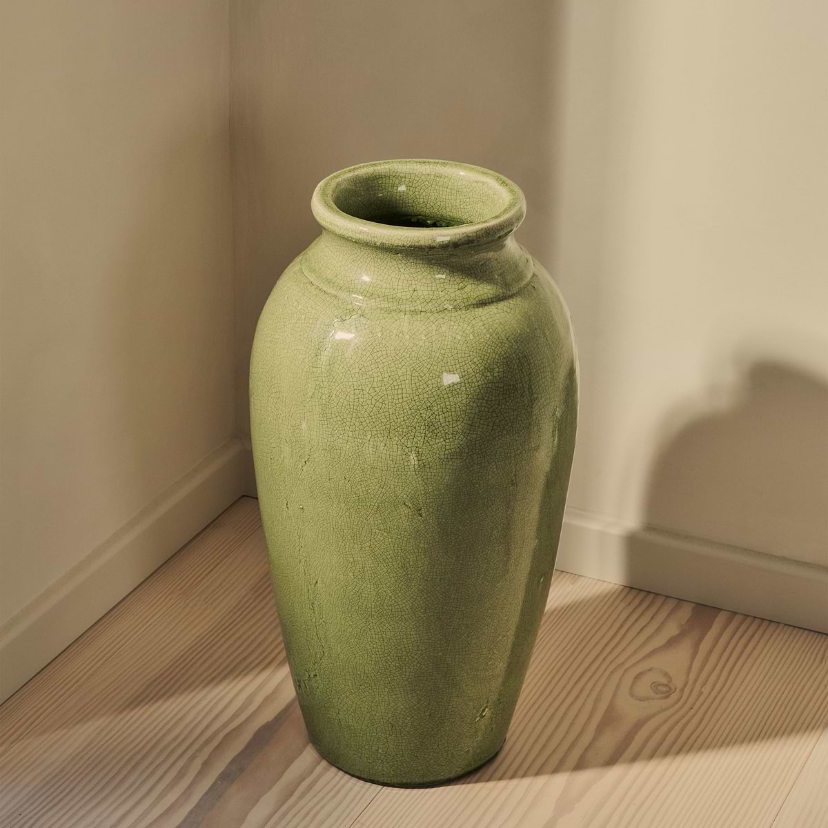 Cadira - Large Jade Green Gloss Ceramic Vase