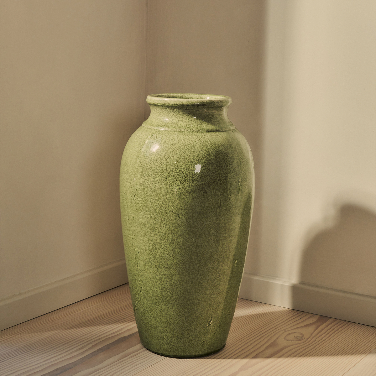 Cadira - Large Jade Green Gloss Ceramic Vase