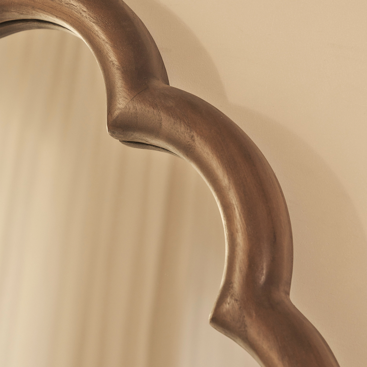 Safi - Full Length Large Arched Dark Wood Mirror 190cm x 90cm