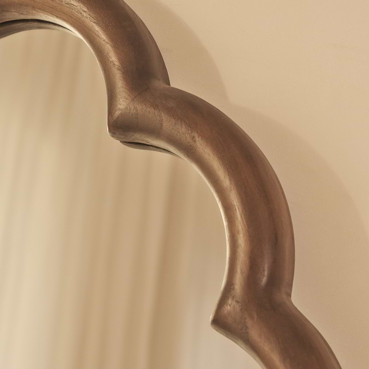 Safi - Full Length Large Arched Dark Wood Mirror 190cm x 90cm