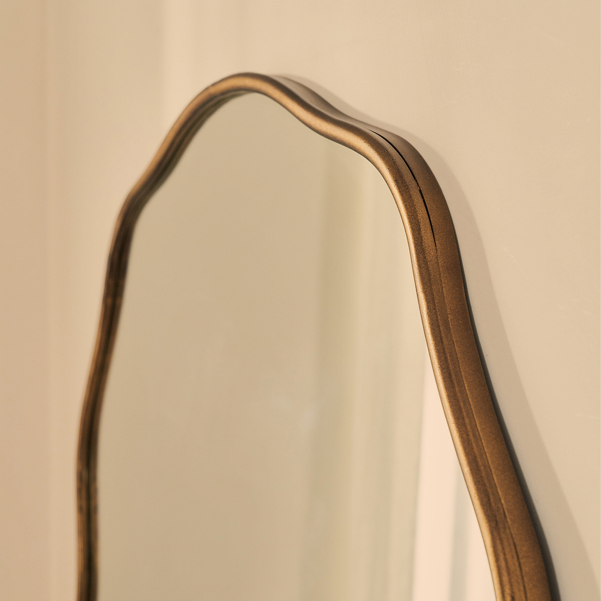 Sabrina - Antique Bronze Full Length Wavy Arched Metal Mirror 180cm x 100cm