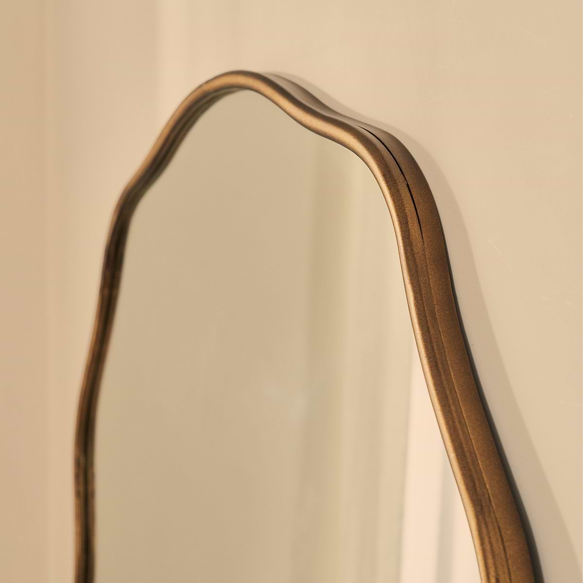 Sabrina - Antique Bronze Full Length Wavy Arched Metal Mirror 180cm x 100cm