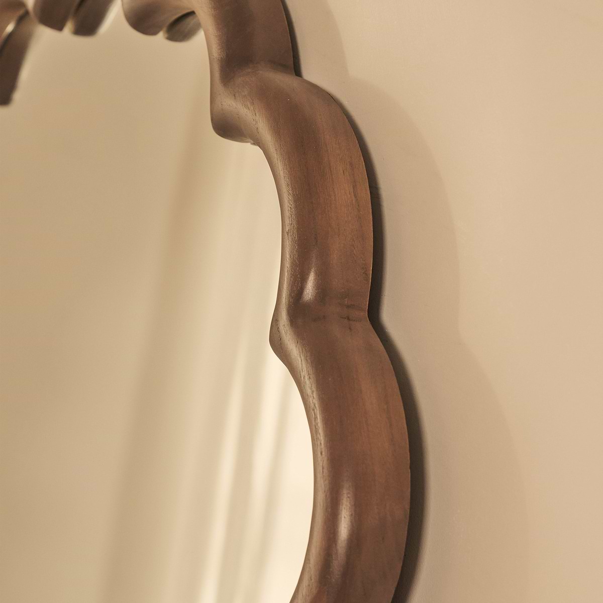 Safi - Full Length Large Arched Dark Wood Mirror 190cm x 90cm