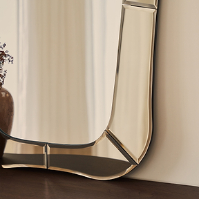Florence - Bronze Bevelled Edge Art Deco Overmantle Mirror 90cm x 70cm