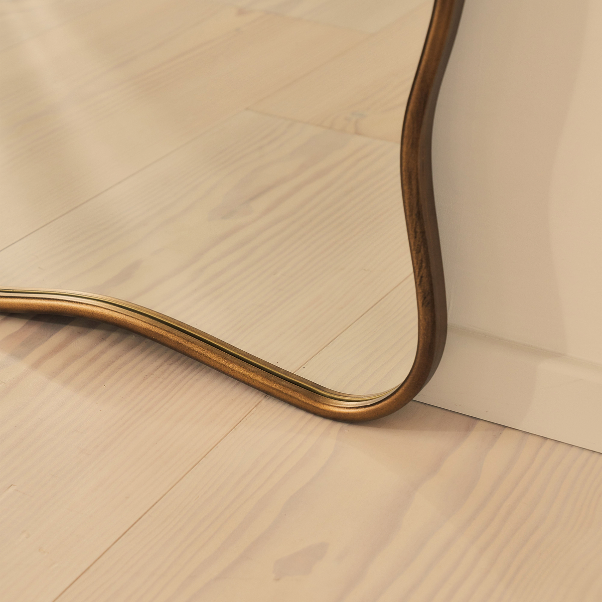 Sabrina - Antique Bronze Full Length Wavy Arched Metal Mirror 180cm x 100cm