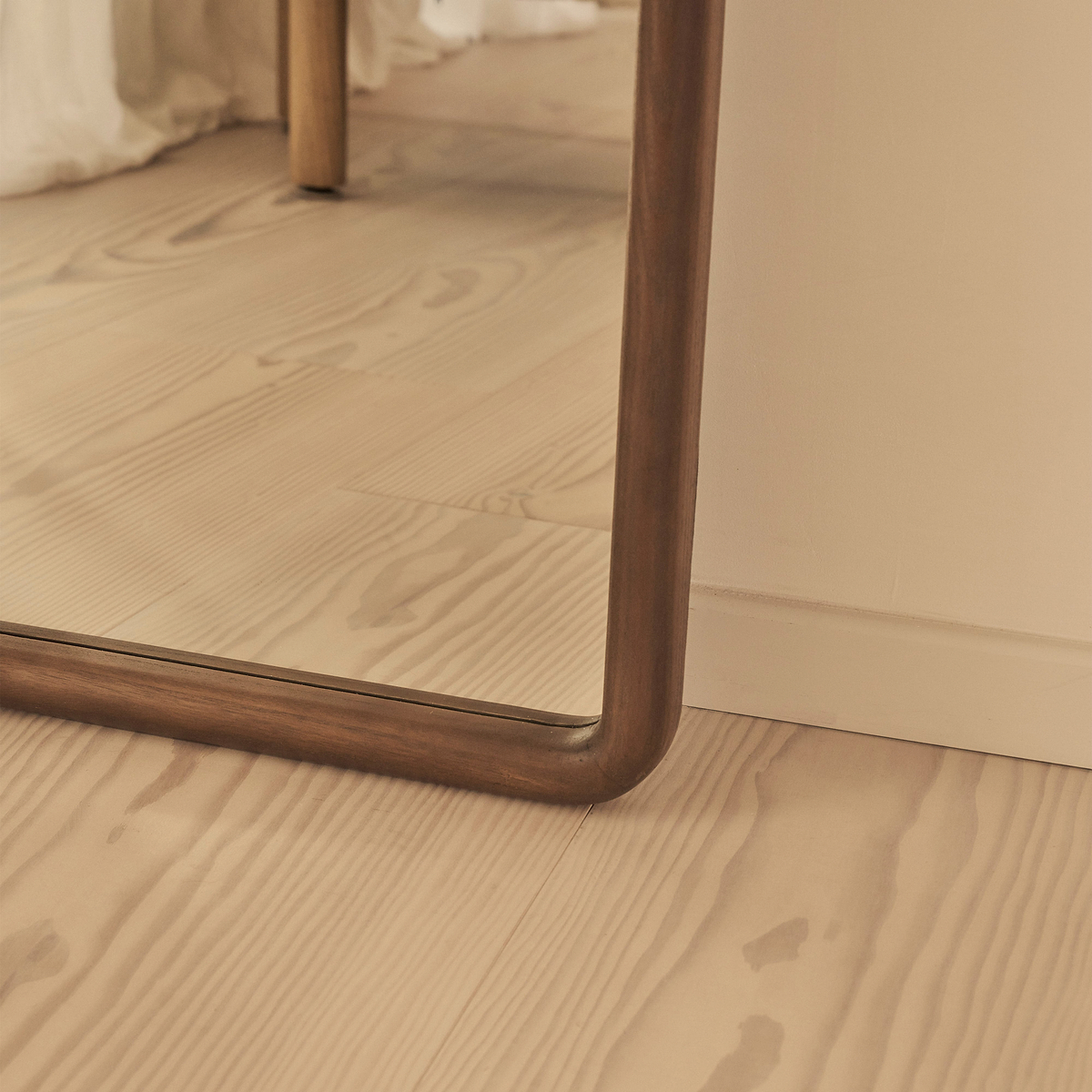 Safi - Full Length Large Arched Dark Wood Mirror 190cm x 90cm