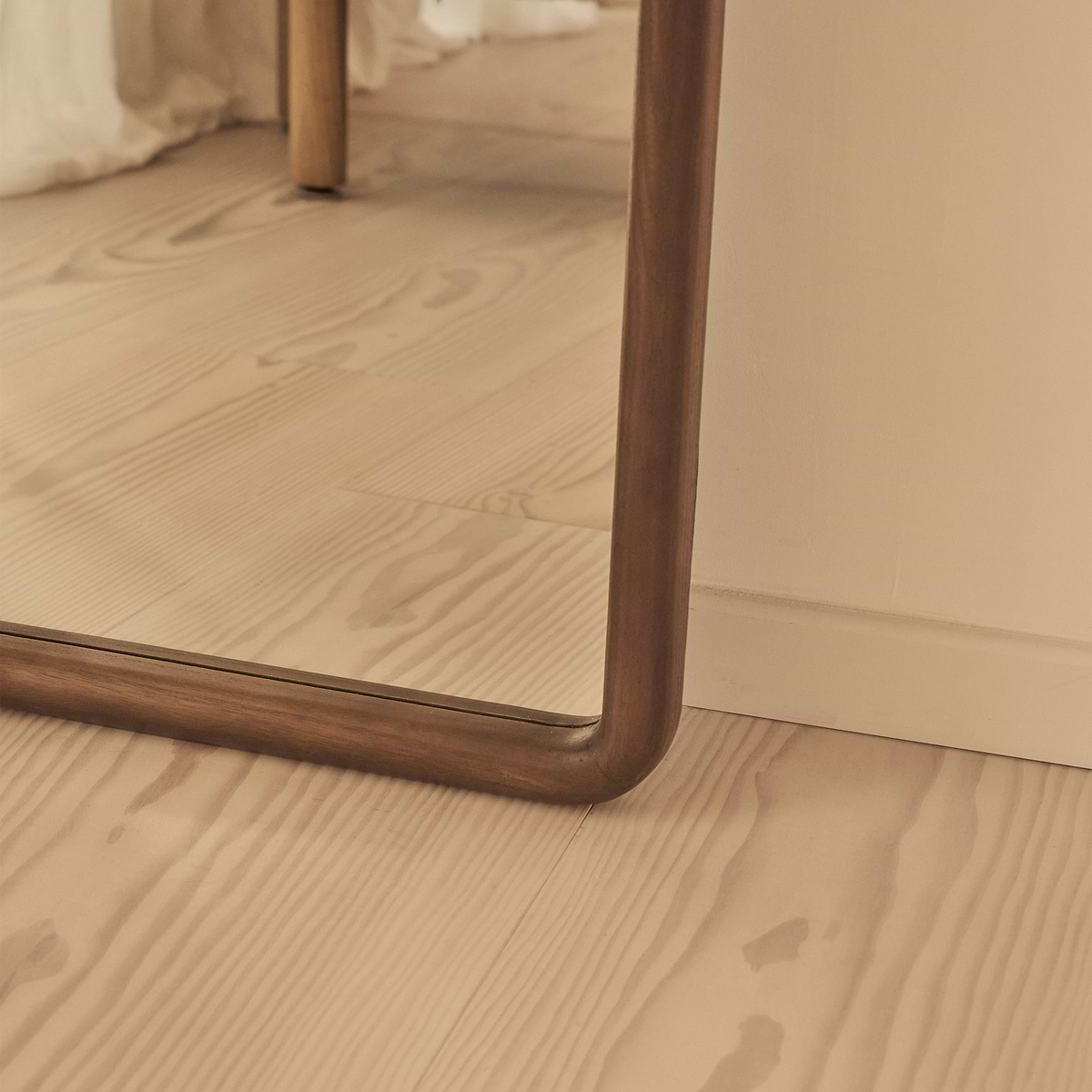 Safi - Full Length Large Arched Dark Wood Mirror 190cm x 90cm