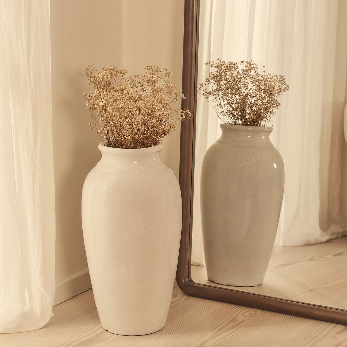 Safi - Full Length Large Arched Dark Wood Mirror 190cm x 90cm