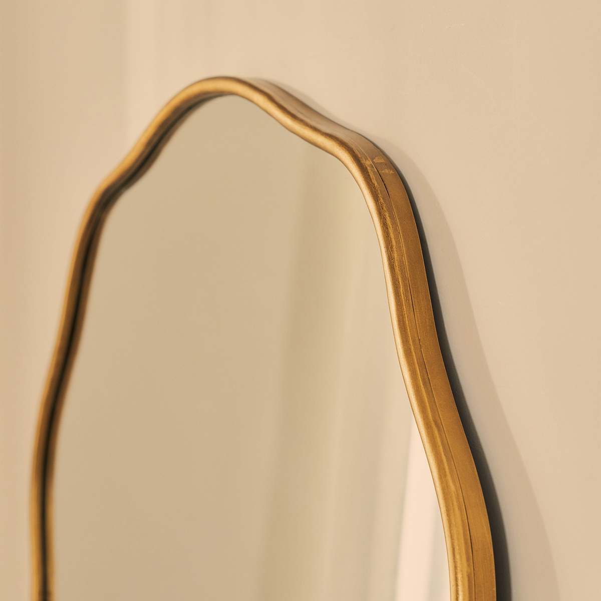 Sabrina - Gold Full Length Wavy Arched Metal Mirror 180cm x 100cm