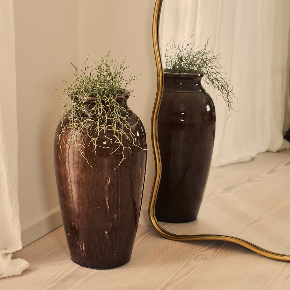 Sabrina - Gold Full Length Wavy Arched Metal Mirror 180cm x 100cm