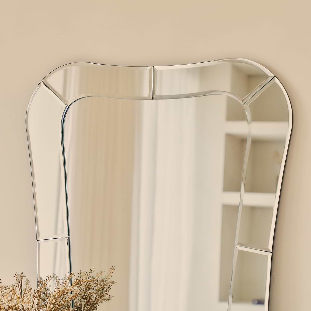 Florence - Bevelled Edge Art Deco Overmantle Mirror 90cm x 70cm