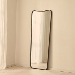 Louis - Antique Bronze Full Length Curved Metal Mirror 160cm x 60cm