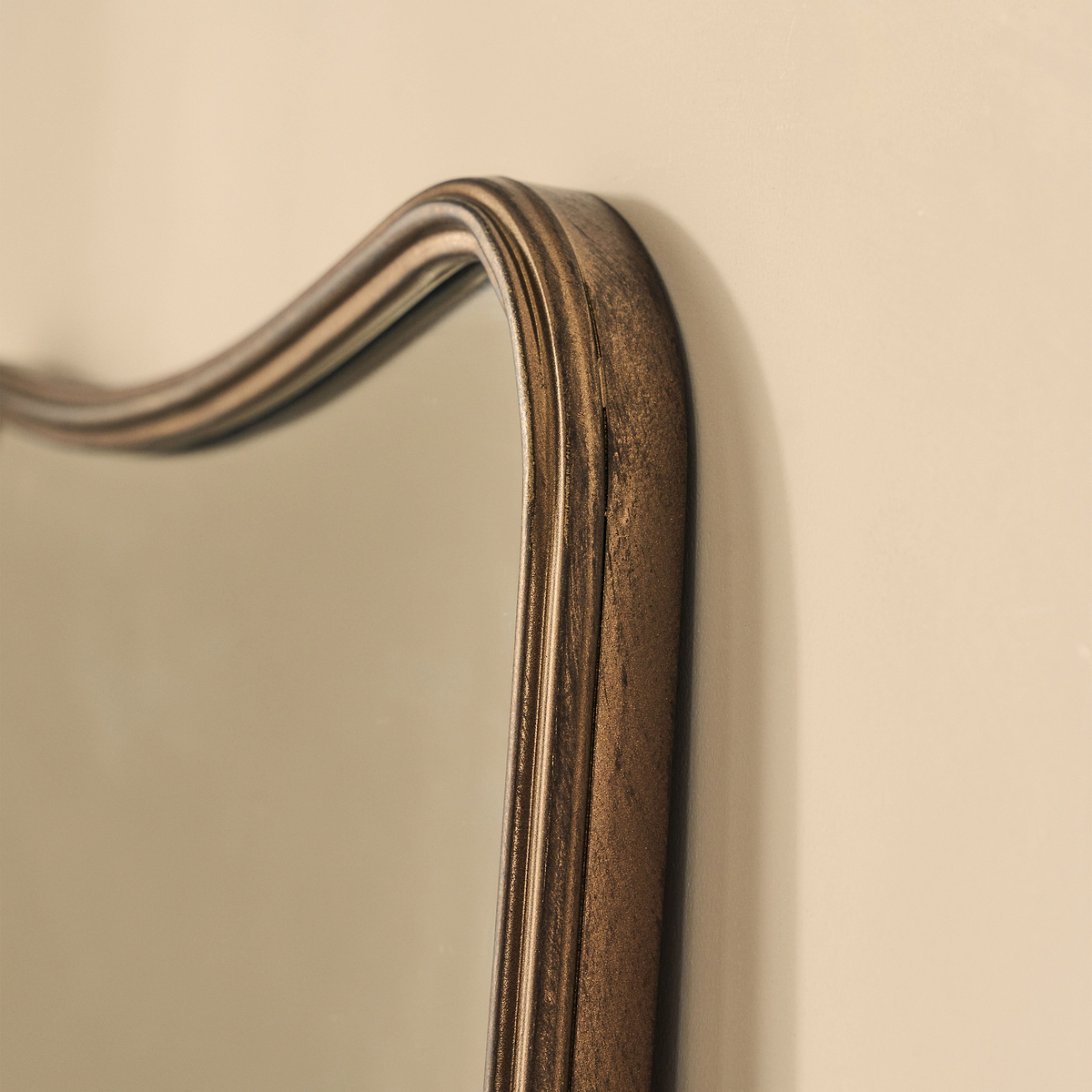 Louis - Antique Bronze Full Length Curved Metal Mirror 160cm x 60cm