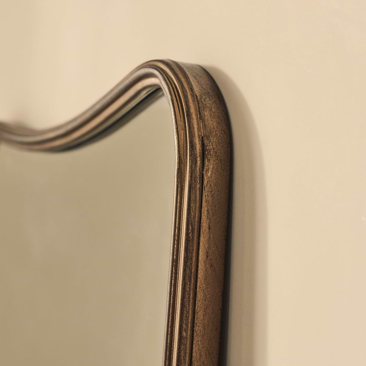 Louis - Antique Bronze Full Length Curved Metal Mirror 160cm x 60cm