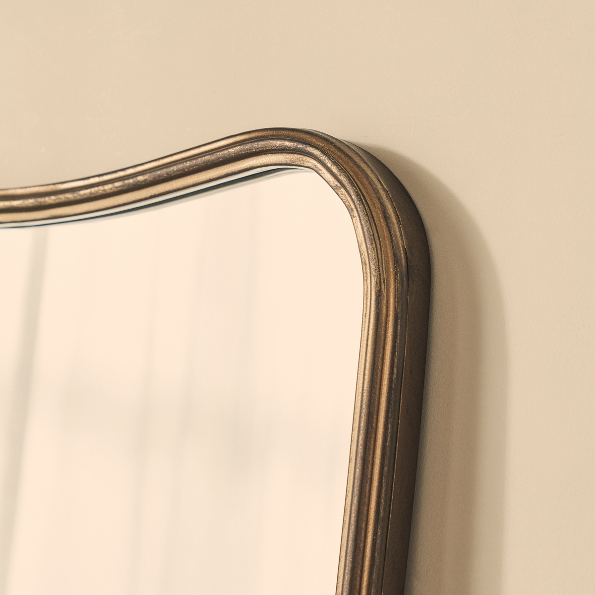 Louis - Antique Bronze Full Length Curved Metal Mirror 160cm x 60cm