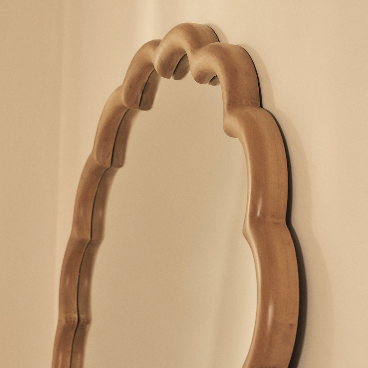 Safi - Full Length Large Arched Warm Wood Mirror 190cm x 90cm
