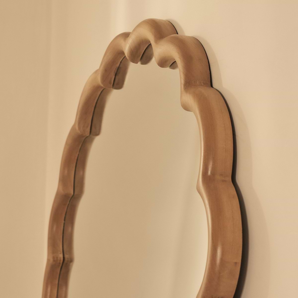 Safi - Full Length Large Arched Warm Wood Mirror 190cm x 90cm