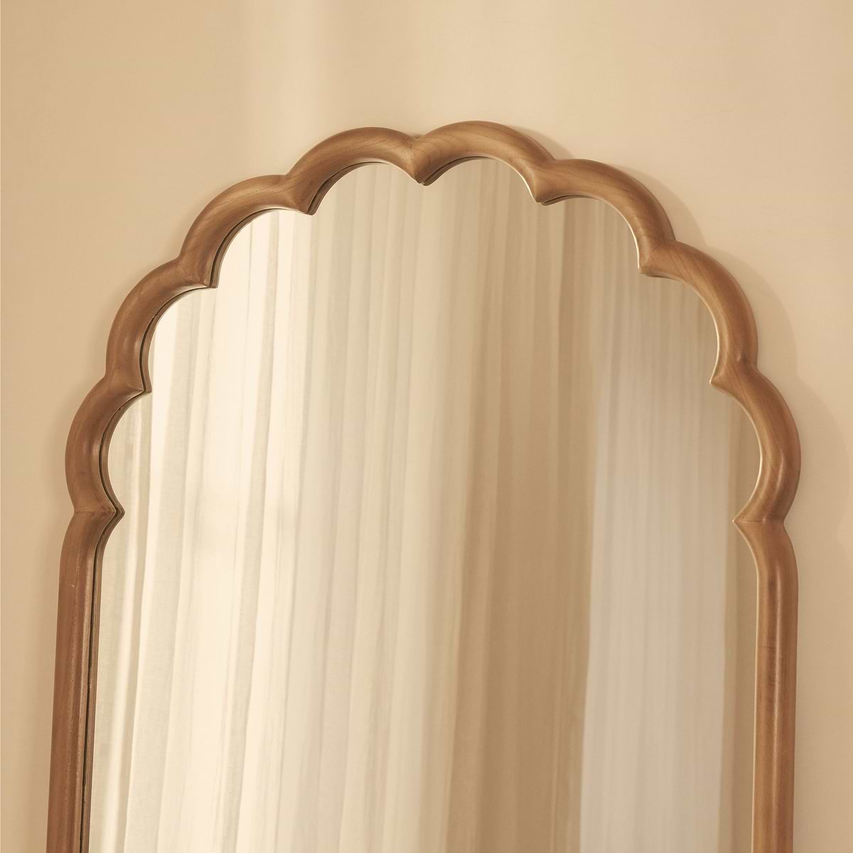 Safi - Full Length Large Arched Warm Wood Mirror 190cm x 90cm