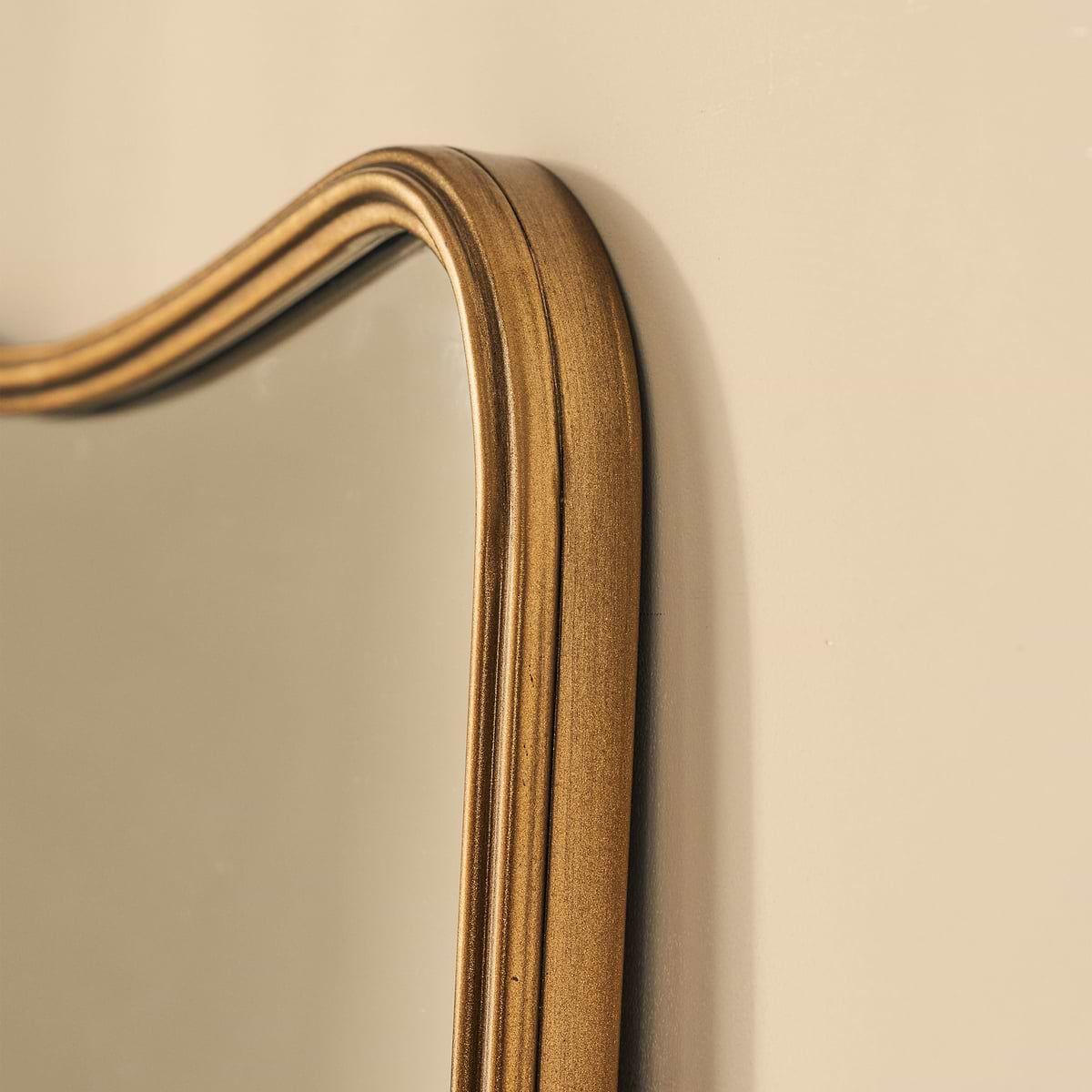 Louis - Gold Full Length Curved Metal Mirror 160cm x 60cm