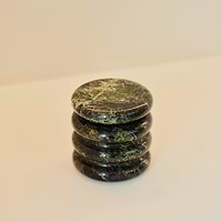 Varella - Green Marble Ribbed Decorative Storage Jar