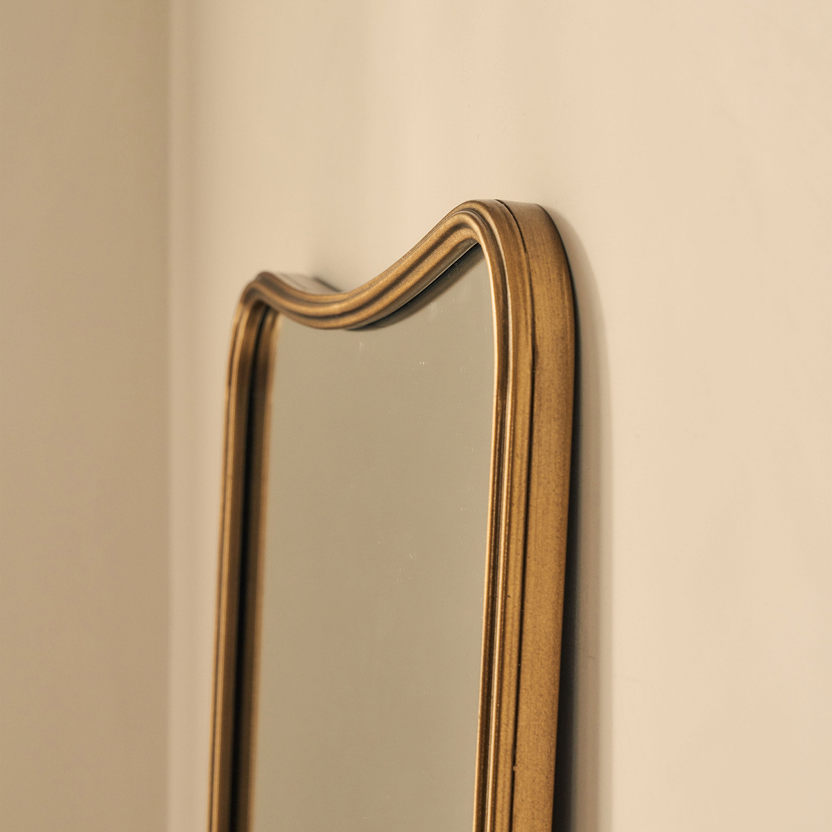 Louis - Gold Full Length Curved Metal Mirror 160cm x 60cm